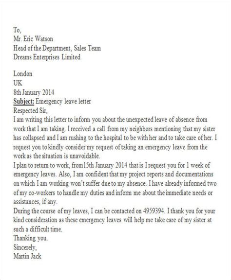 FREE 57+ Leave Letter Samples in PDF MS Word Apple Pages Google Docs