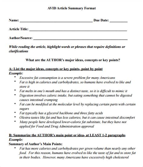 FREE 6+ Article Summary Samples in PDF