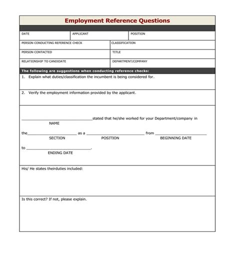 FREE 6+ Employment Reference Forms in PDF MS Word
