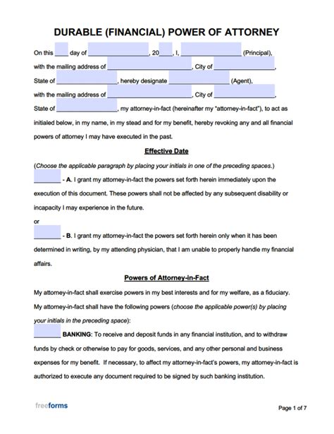 FREE 6+ Financial Power of Attorney Forms in PDF