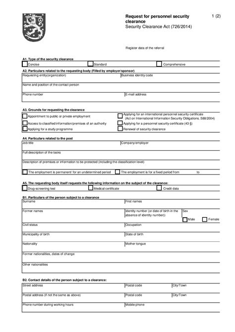 FREE 6+ Instructions for Filling Out a Security Clearance Forms in PDF