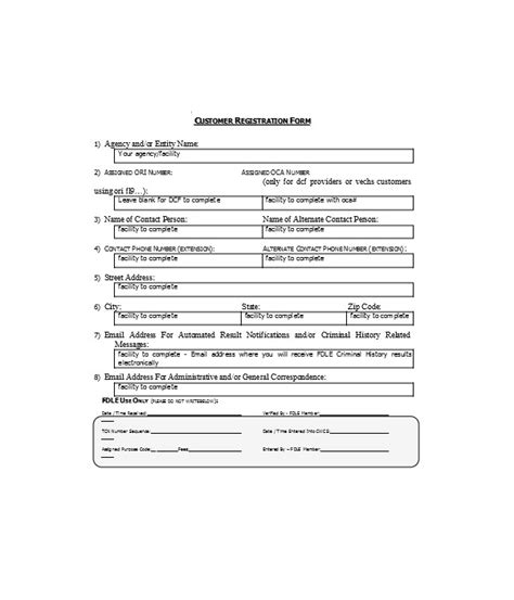 FREE 6+ New Customer Registration Forms in PDF MS Word