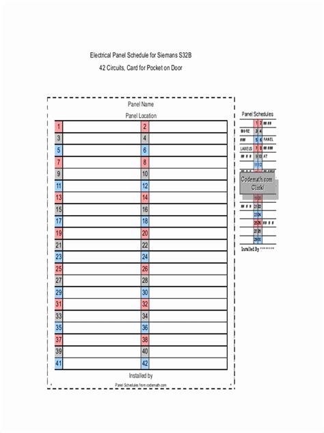FREE 6+ Panel Schedule Examples & Samples in PDF Examples