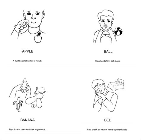 FREE 6+ Sample Baby Sign language Chart Templates in PDF