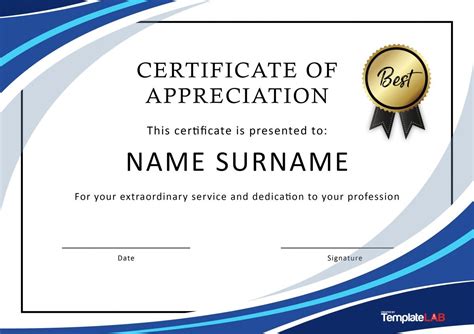 FREE 6  Sample Recognition Certificate Templates in PDF PSD MS Word