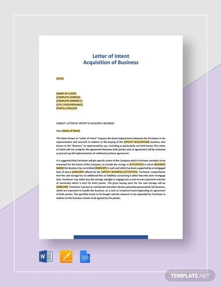 FREE 60+ Letter of Intent in PDF MS Word Pages Google Docs