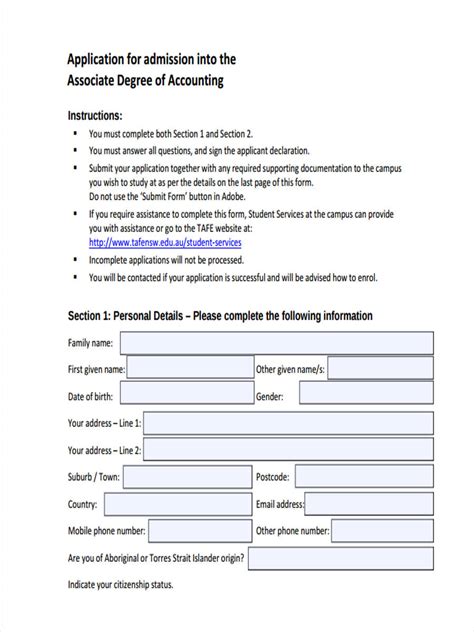 FREE 7+ Accounting Application Forms in PDF Ms Word