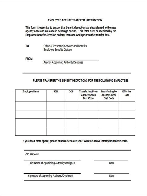 FREE 7+ Employee Transfer Forms in PDF