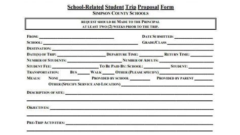 FREE 7+ Field Trip Proposal Forms in PDF