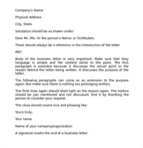FREE 7+ Proper Business Letter Formats in PDF MS Word