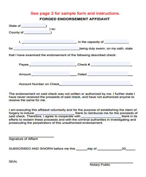 FREE 7+ Sample Bank Affidavit Forms in PDF