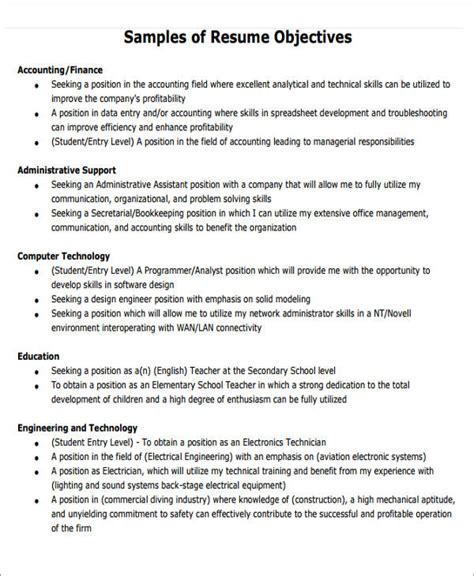 FREE 7+ Sample Career Objective Statement Templates in MS Word PDF