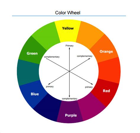 FREE 7+ Sample Color Wheel Chart Templates in PDF MS Word