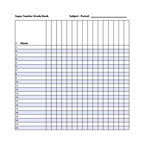 FREE 7+ Sample Gradebook Templates in PDF MS Word Excel PSD