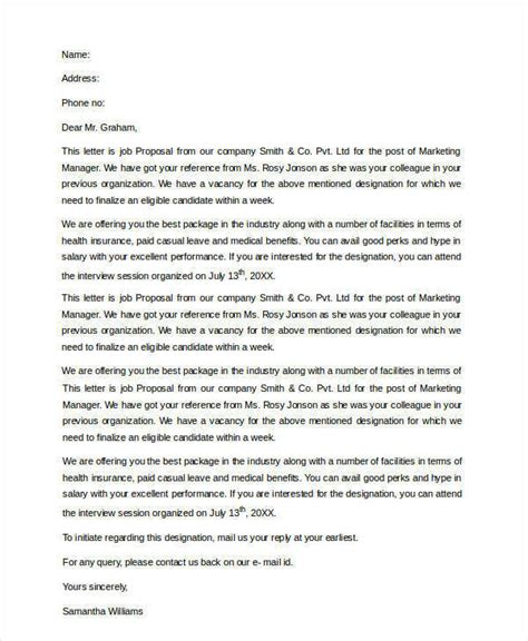 FREE 7+ Sample Job Proposal Letter Templates in PDF MS Word