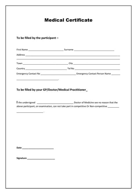 FREE 7+ Sample Medical Certificate Forms in PDF MS Word