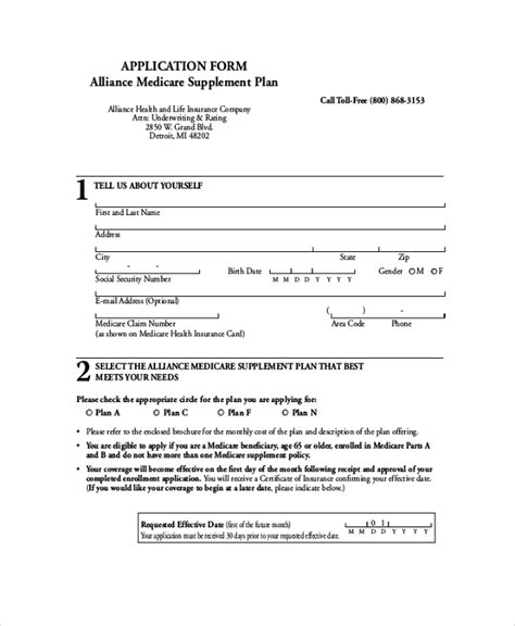 FREE 7+ Sample Medicare Application Forms in PDF