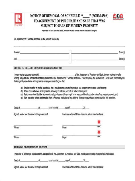 FREE 7+ Sample Notice of Removal Forms in MS Word PDF