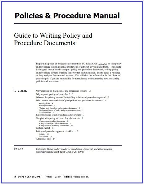 FREE 7+ Sample Policy Manual Templates in PDF MS Word