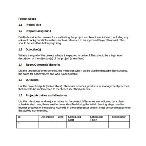 FREE 7+ Sample Project Brief Templates in PDF MS Word