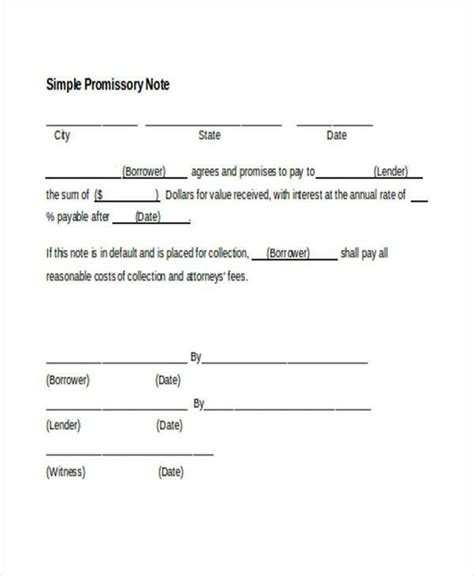 FREE 7+ Sample Promissory Note Agreement Forms in PDF MS Word
