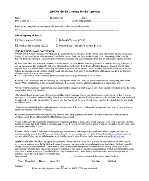 FREE 7+ Sample Residential Service Contract Templates in PDF MS Word