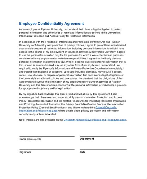 FREE 7+ Sample Staff Confidentiality Agreement Templates in PDF MS Word