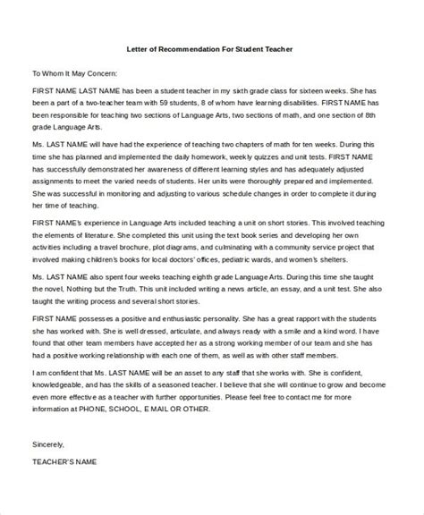 FREE 7+ Sample Teacher Letters in PDF MS Word