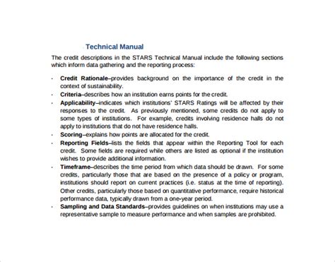 FREE 7+ Sample Technical Manual Templates in PDF
