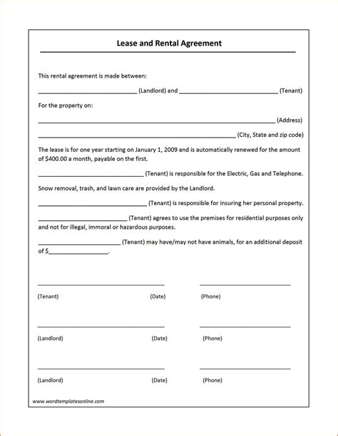 FREE 7+ Simple Lease Agreement Templates in PDF MS Word Excel