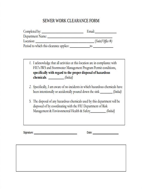 FREE 7+ Work Clearance Forms in PDF Ms Word