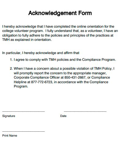 FREE 8+ Acknowledgment of Receipt Forms in PDF MS Word