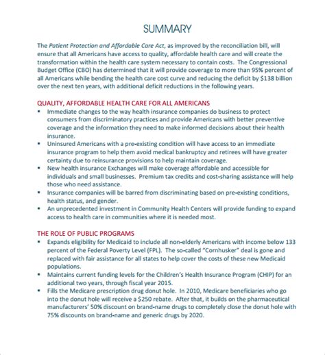FREE 8+ Chapter Summary Templates in MS Word PDF