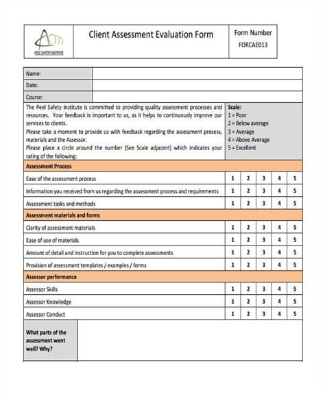 FREE 8+ Client Assessment Forms in PDF MS Word