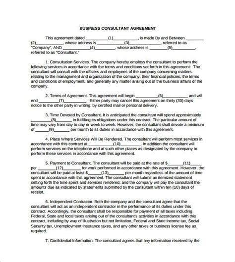 FREE 8+ Consultant Contract Templates in MS Word PDF Excel