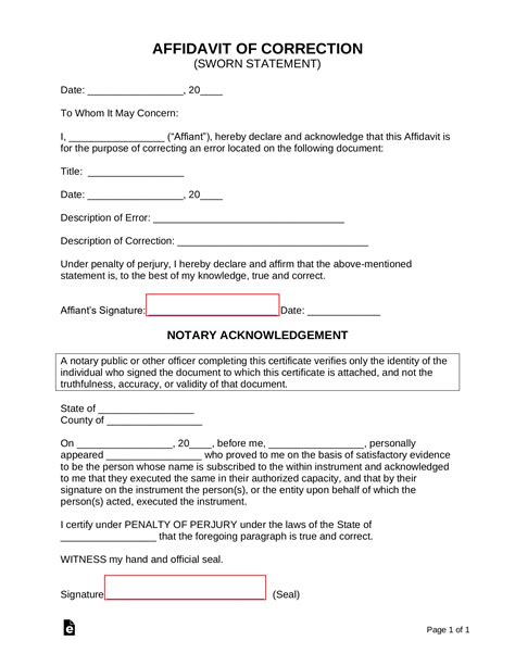 FREE 8+ Correction Affidavit Forms in MS Word PDF