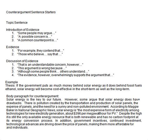 FREE 8+ Counter Argument Samples in PDF MS Word
