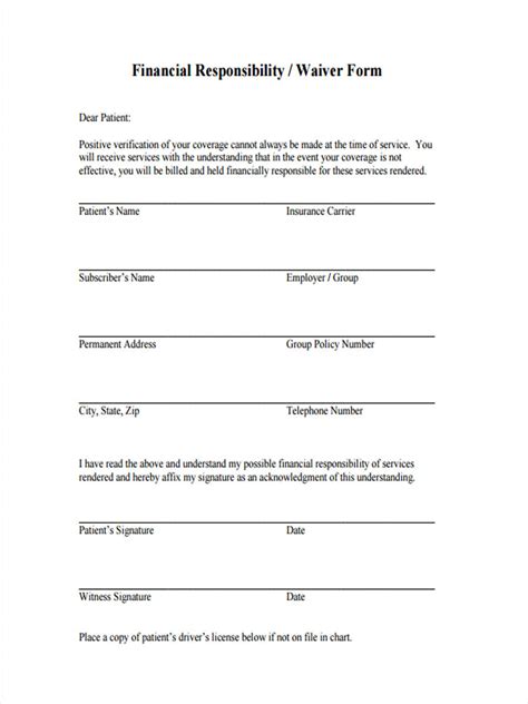 FREE 8+ Financial Responsibility Forms in PDF Ms Word Excel