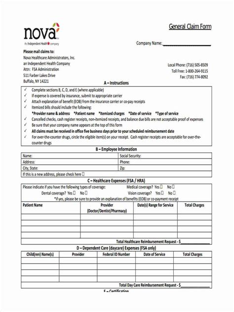 FREE 8+ Health Care Claim Forms in PDF