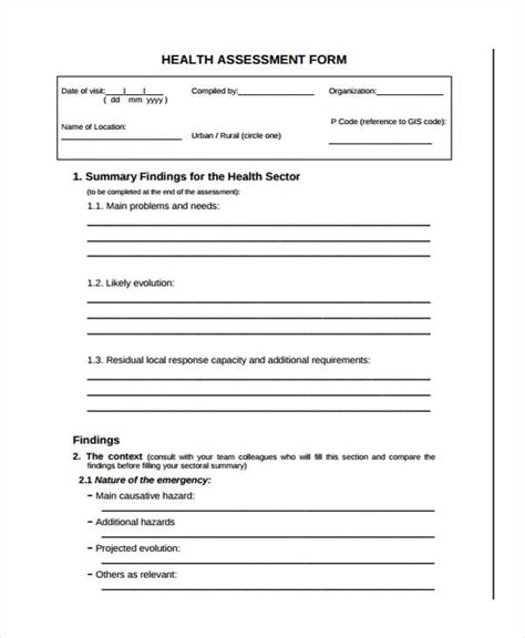 FREE 8+ Health Inventory Forms in PDF Ms Word