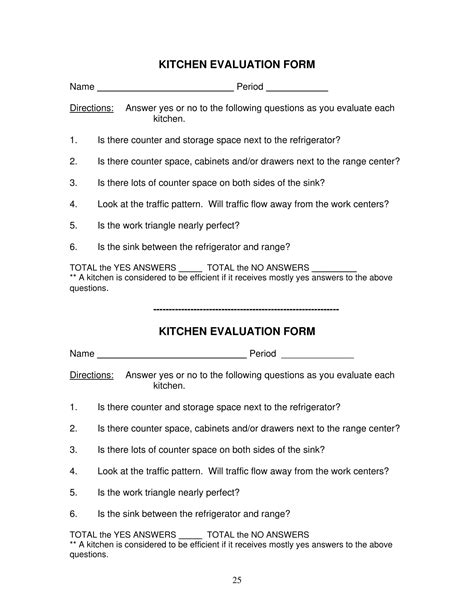 FREE 8+ Kitchen Evaluation Forms in PDF MS Word