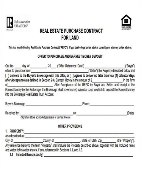 FREE 8+ Land Contract Forms in PDF MS Word