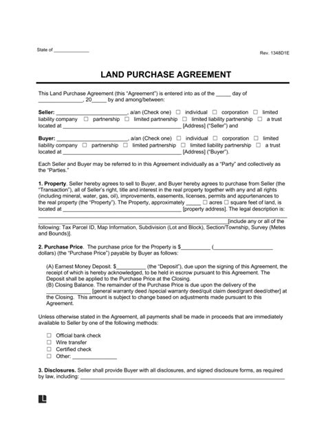 FREE 8+ Land Purchase Agreement Forms in PDF MS Word