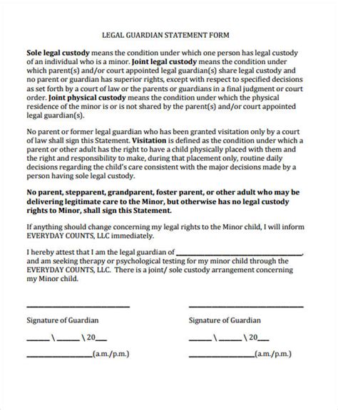 FREE 8+ Legal Statement Forms in PDF MS Word