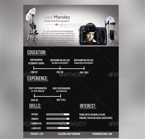 FREE 8+ Photographer Resume Templates in PDF