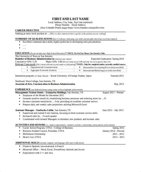 FREE 8+ Professional Resume Samples in PDF MS Word