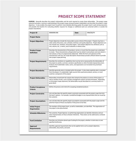 FREE 8+ Project Scope Templates in PDF, Word