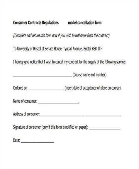 FREE 8+ Sample Cancellation of Contract Forms in PDF MS Word