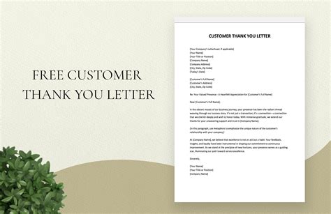 FREE 8+ Sample Customer Thank You Letter Templates in PDF MS Word