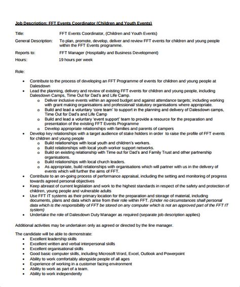 FREE 8+ Sample Event Coordinator Resume Templates in PDF